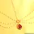 Ruby Pear Shaped Kundan Mathapatti