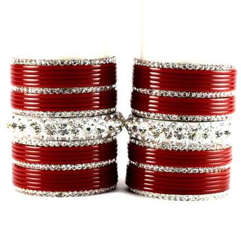 personalized acrylic metel bangles set colour red size-2.4,2.6,2.8,2.10 1