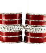 personalized acrylic metel bangles set colour red size-2.4,2.6,2.8,2.10