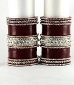 personalized acrylic suhag punjabi bridal bangles set colour maroon  size-2.4,2.6,2.8,2.10