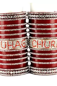 personalized name bangles set  with Rhinestones embedded in names colour red size-2.4,2.6,2.8,2.10