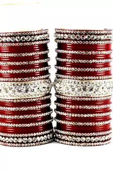 personalized acrylic suhag punjabi bridal bangles set colour red  size-2.4,2.6,2.8,2.10