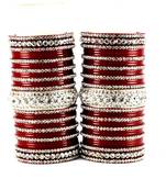 personalized acrylic suhag punjabi bridal bangles set colour red  size-2.4,2.6,2.8,2.10