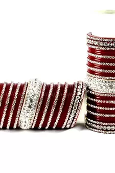 personalized acrylic suhag punjabi bridal bangles set colour red  size-2.4,2.6,2.8,2.10