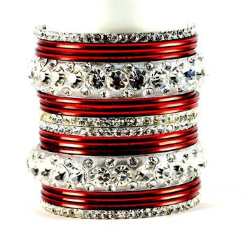 metel kara churi bangles set colour marron  size-2.4,2.6,2.8,2.10 2