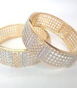Gold Plated Bangles -Glitz- Branded  AD Stone Bangels.Fashion jewelry American Diamond-Design
