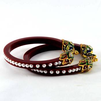 acrylic rajasthani moti stretchable bangle size-2.4,2.6,2.8  1