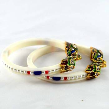 acrylic rajasthani moti stretchable bangle size-2.4,2.6,2.8  1
