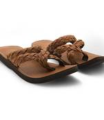 Tan Synthetic Leather Casual Wear Traditional Footwear For Men