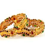 micro gold platted polki bangles with skrew system size-2.6,2.8