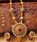 Gorgeous Goldplated Handmade Designer  Necklace Set - DJ23352