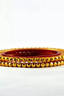 micro gold  platted rajasthani bangri bangles size-2.4,2.6,2.8''