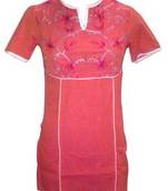 Tomato red Piped tunic
