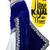 Blue and White embroidered velvet saree with blouse