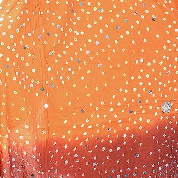 Traditional Brick Orange Tie N Dye Cotton Dupatta 3