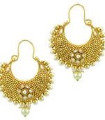 Ethnic Indian Bollywood Fashion Jewelry Set Hoops Earrings