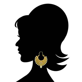 Ethnic Indian Bollywood Fashion Jewelry Set Hoops Earrings 2