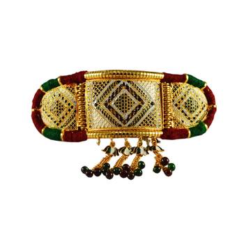 Traditional Stone Work And Gold Platted Bajuband 1