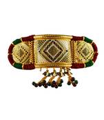 Traditional Stone Work And Gold Platted Bajuband
