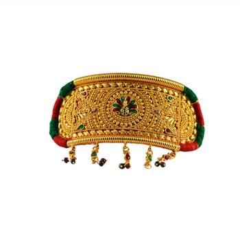 Traditional Stone Work and gold platted Bajuband 1