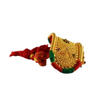 Traditional Stone Work and gold platted Bajuband 2