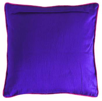 Pretty Chartreuse Pink Flower Cushion Cover 2