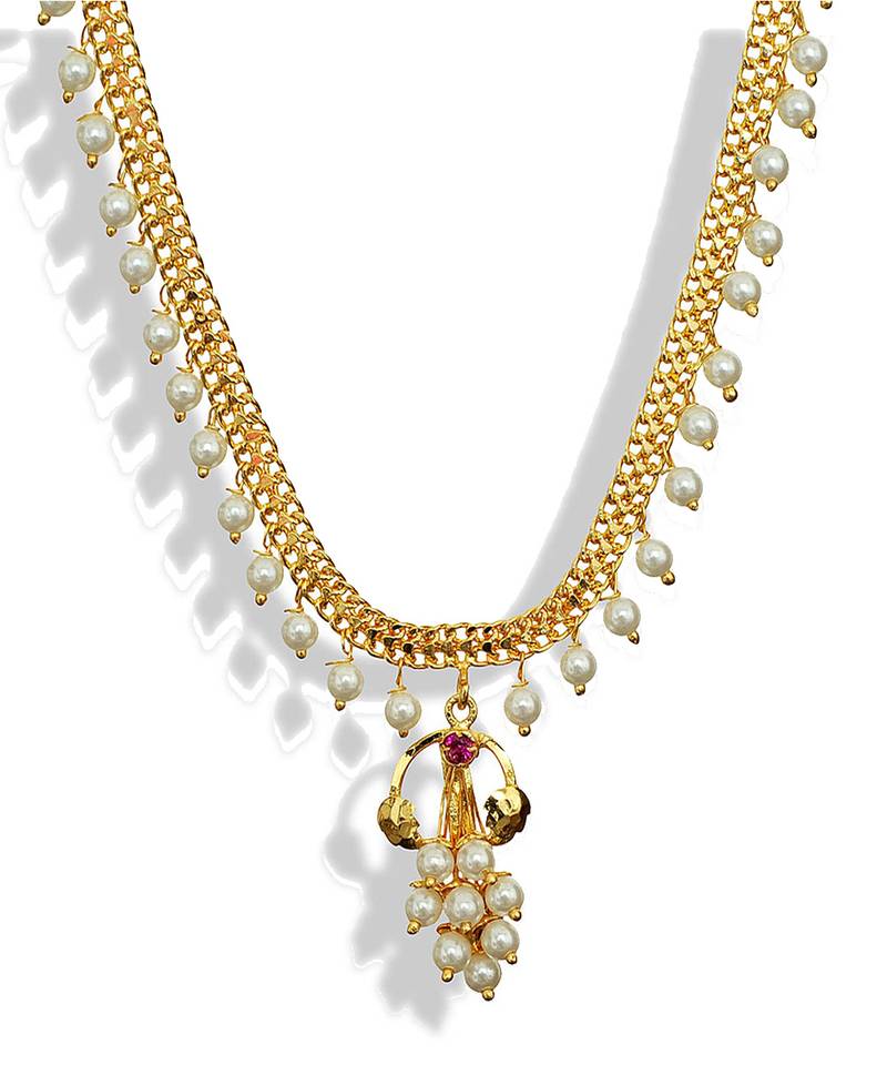 Womens Trendz Drakash Moti Haar 24K Gold Plated Alloy Necklace ...