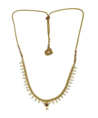 Womens Trendz Full Jhaler White Plus Moti Thushi 24K Gold Plated Alloy Necklace 2