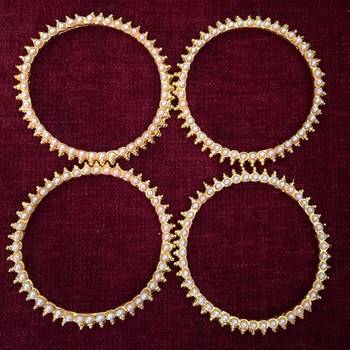 Four bangles Intricate Faux Pearl Bangles India Set 2