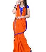 fanta plain viscose saree with blouse