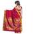 Red woven art silk saree with blouse