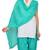 Sea Green Solid (Plain) Pure Cotton Dupatta With Designer Lace
