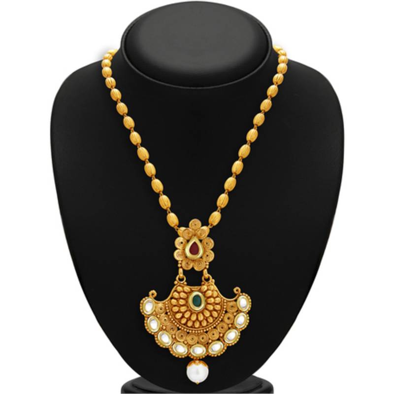 Marvellous Gold Plated Kundan Necklace Set For Women