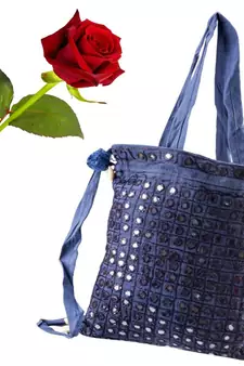 Hand Made Mirror Work Shoulder Bag Valentine Gift