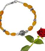 Brass Yellow Bead Designer Bracelet Valentine Gift