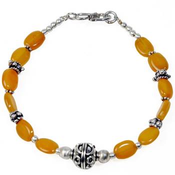 Brass Yellow Bead Designer Bracelet Valentine Gift 2
