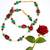 Red Green Ethnic Brass Payal Anklet Valentine Gift
