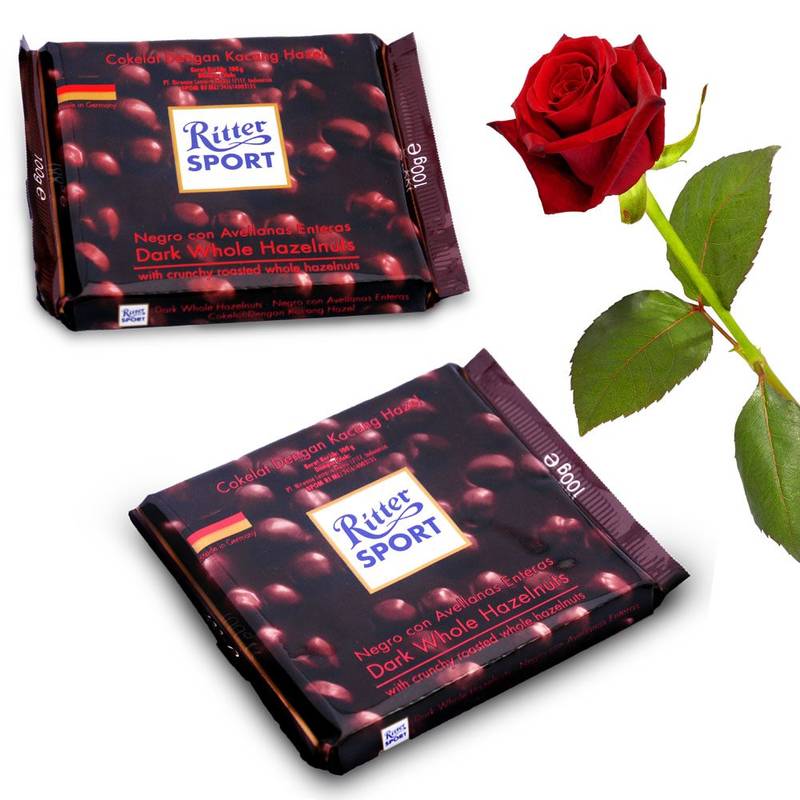 Ritter Sport Hazelnut Chocolate Set Valentine Gift