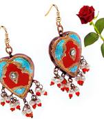 Pure Lacquer Heart Shape Ear Ring Valentine Gift