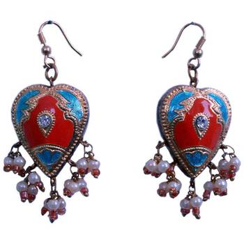 Pure Lacquer Heart Shape Ear Ring Valentine Gift 2