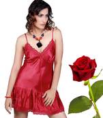 Seductive Silk Satin Night Frock Valentine Gift