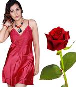 Soft N Sexy Satin Night Frock Set Valentine Gift