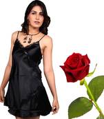 Seductive Black Evening Frock Set Valentine Gift