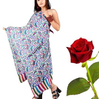 Reversible Pure Kashmiri Wool Stole Valentine Gift 1