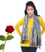 Ethnic Paisley Kashmeeri Silk Stole Valentine Gift