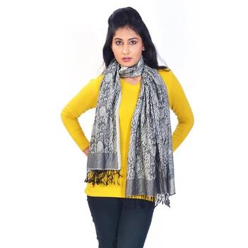 Ethnic Paisley Kashmeeri Silk Stole Valentine Gift 2