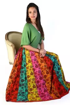 Jaipuri Ethnic Cotton Long Skirt Valentine Gift