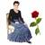 Fish Cut Blue Colour Cotton Skirt Valentine Gift