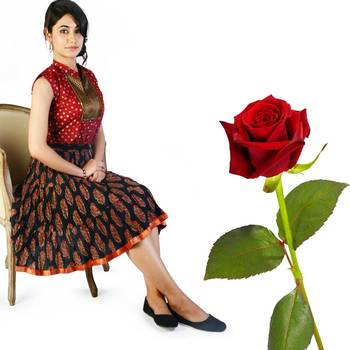 Ethnic Jaipuri Cotton Short Skirt Valentine Gift 1