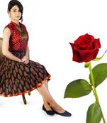 Ethnic Jaipuri Cotton Short Skirt Valentine Gift